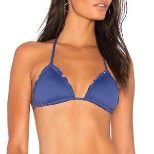 Eberjey So Solid Mazarine Blue Dakota Bikini Top Women's Size Small S NWT